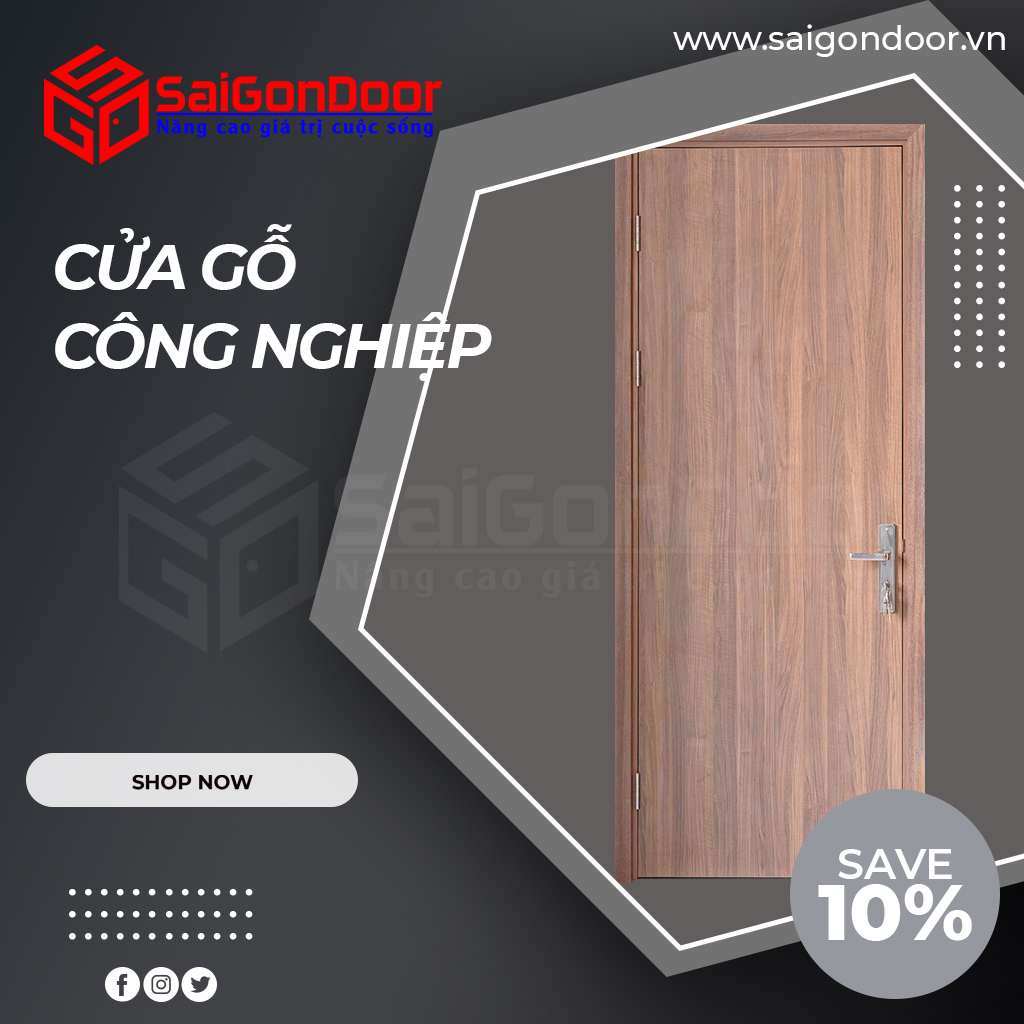 SaiGonDoor tổng hợp những mẫu cửa gỗ công nghiệp chống chịu nước