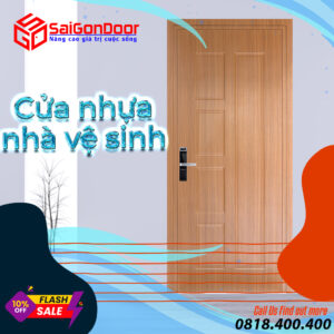 Cửa nhựa nhà vệ sinh - cửa nhựa gỗ Composite