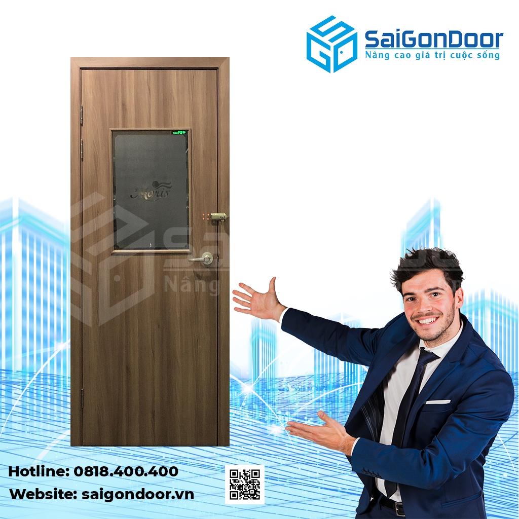 Cửa phòng vệ sinh - cửa gỗ công nghiệp SaiGonDoor